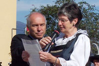 Assessore alla Cultura dott. Panizza e Madrina alla Bandiera